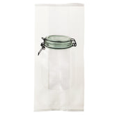 White Salt with Translucent Window Jar Design Open Top Bags with Side Gusset