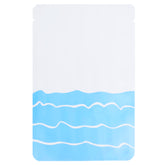 Matte Ocean White Blue Waves Mylar Foil Open Top Packaging Bags