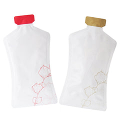 Aluminum Bottle Shaped Leaf Design Open-Bottom Spout Storage Bags