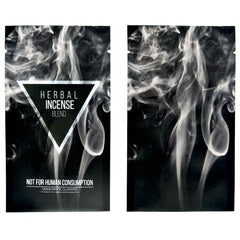 Herbal Black Incense Blend Pattern Design Metallic Foil Open Fill Bags