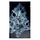 Skull Black Smoke Pattern Design Metallic Foil Open Fill Bags