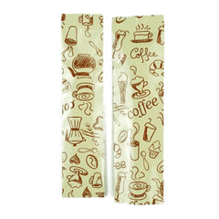 Cream Yellow Coffee Designed Foil SlickSeal™ Stick Pouches
