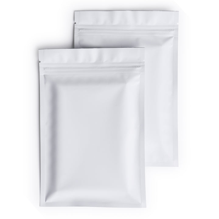 QQ Studio® Double Sided Winter White Matte Metallized Mylar Foil Flat QuickQlick™ Bags