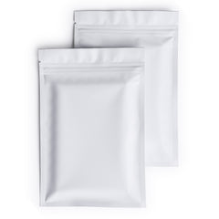 Double Sided Winter White Matte Metallized Mylar Foil Flat QuickQlick® Bags
