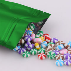Matte Emerald Green Metallized Mylar Foil Flat QuickQlick® Bags