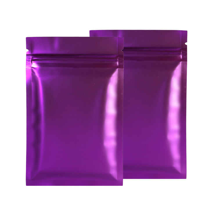 QQ Studio® Matte Purple Plum Metallized Mylar Foil Flat QuickQlick™ Bags