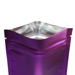 Matte Purple Plum Metallized Mylar Foil Flat QuickQlick® Bags