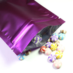 Matte Purple Plum Metallized Mylar Foil Flat QuickQlick® Bags