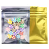Flat Mylar Bags with Single Side Glossy Window - Half Gold Rush