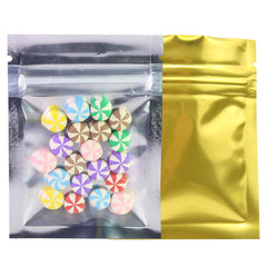 Glossy Half Gold Rush Window Mylar Flat QuickQlick® Bags
