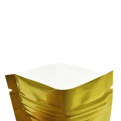 Glossy Half Gold Rush Window Mylar Flat QuickQlick® Bags