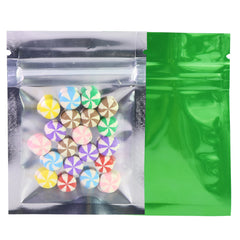 Glossy Half Forest Green Window Mylar Flat QuickQlick® Bags
