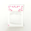 Glossy Floral White Polyethylene Zipper Seal Flat Bags with Flower Border and Hang Hole - Floral White