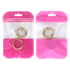 Glossy Half Blushing Pink QuickQlick® Bags with Butterfly Hang Hole