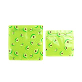 Avocado Green Designed Multi-Icon Pattern QuickQlick® Bags with Clear Window
