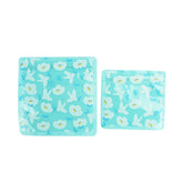 Peaceful Blue Designed Multi-Icon Pattern QuickQlick® Bags with Clear Window