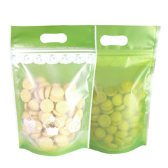 Frosted Front with Bakery Print and Die Cut Handles Plastic Stand Strong® Bags