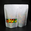 Double-Sided Rice Paper with Clear Window Stand Strong® Bags - Pale Smoke White
