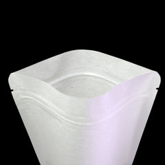 Pale Smoke White Rice Paper with Clear Window Stand Strong® Bags