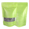Double-Sided Rice Paper with Clear Window Stand Strong® Bags - Green