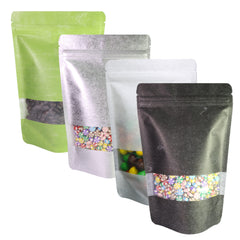 Double-Sided Rice Paper with Clear Window Stand Strong® Bags