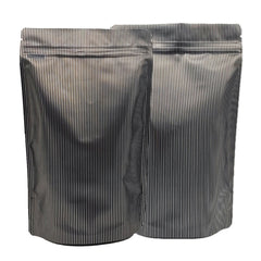 Double-Sided Pinstripe Black Mylar Stand Strong® Bags