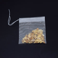 White Nylon Filter Drawstring Bags