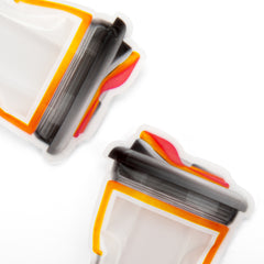 Sunset Orange Shaker Bottle Shaped Plastic Stand Strong® Bags