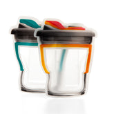 Reusable Flat Zipper Seal Bags – Fun Colored Shaker Bottle Shaped Plastic