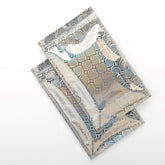 Clear Front and Half Diamond Holographic Swirl Mylar Zipper Seal Bags with Hang Hole