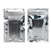 Reusable Flat Zipper Seal Bags – Clear & Half Diamond Holographic Glitter Mylar with Hang Hole - Half Diamond Holographic