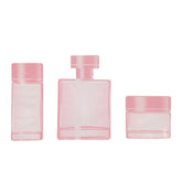 Double-Sided Perfumed Pink Aluminum Cosmetic Bottle Shape Open Bottom Bags