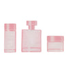 Double-Sided Aluminum Cosmetic Bottle Shape Open Bottom Bags - Perfumed Pink