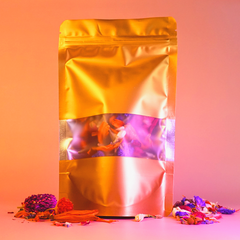 Matte Antique Gold Frosted Window Mylar Stand Strong® Bags