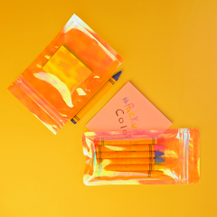 Kaleidoscope Holographic Clear Flat Zipper Seal Bags