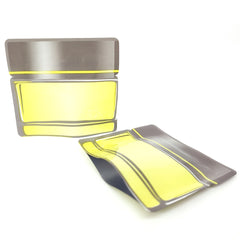 Honeysuckle Yellow Aluminum Cosmetic Bottle Shape Open Bottom Bags