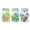 Mixed Doughnut, Leaf, and Feather Print Designs Translucent Polyethylene Jar Shaped Stand Strong® Bags - Three Designs
