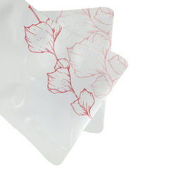 Aluminum Bottle Shaped Sunrise Red Leaf Design Open-Bottom Spout Storage Bags