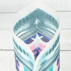 Mixed Doughnut, Leaf, and Feather Print Designs Translucent Polyethylene Jar Shaped Stand Strong® Bags