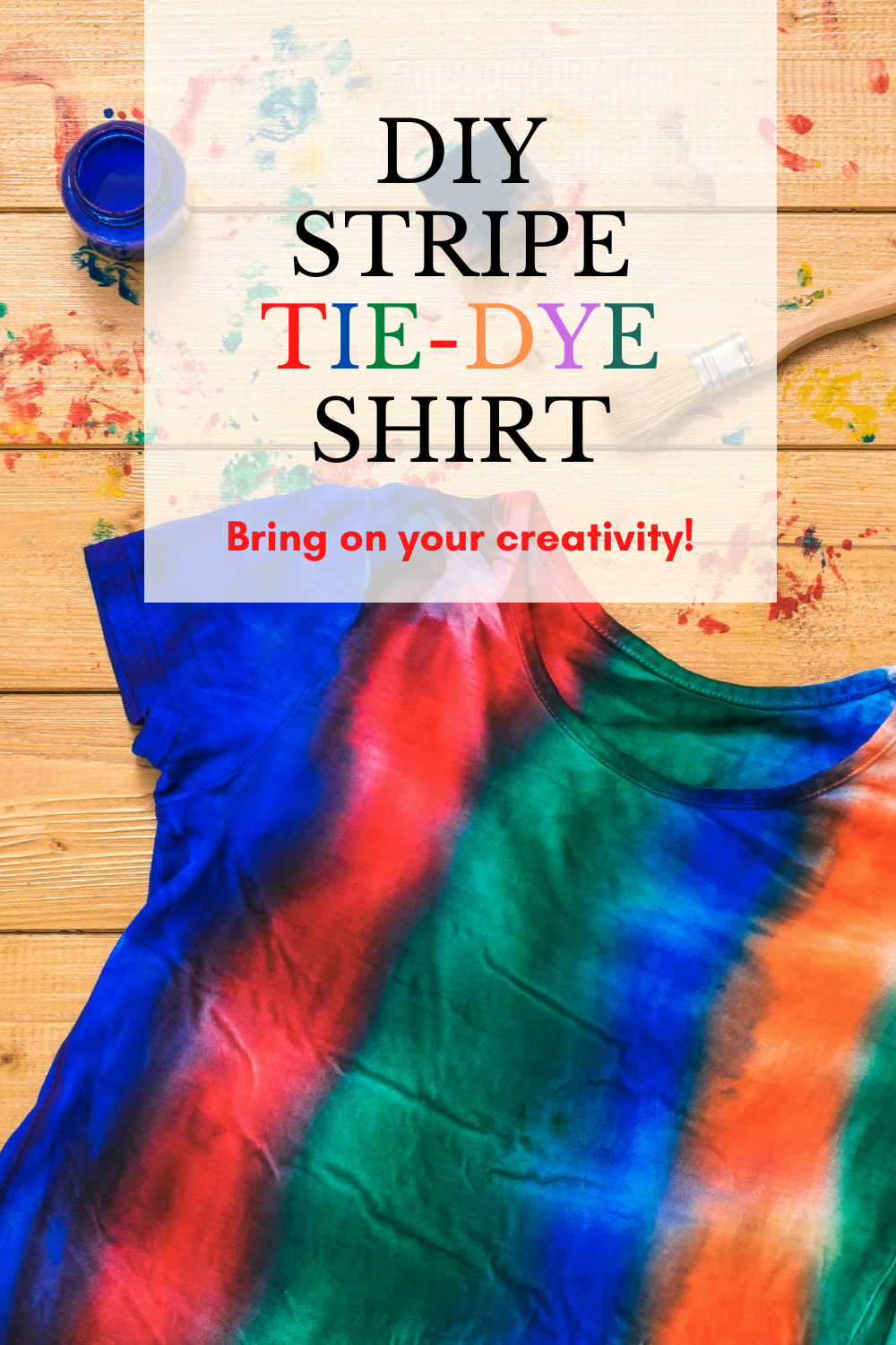 How to Make a Striped Tie Dye T-Shirt in 4 Simple Steps