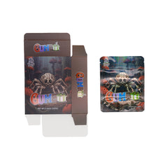 Holographic Tarantula Smell Proof Metallized Foil Stand Strong® Bags with Matching Box