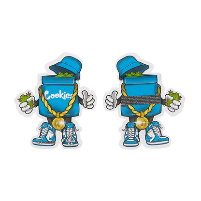 Flat Zipper Seal Bags – Blue Cookie Die Cut Man Smell Proof Bags