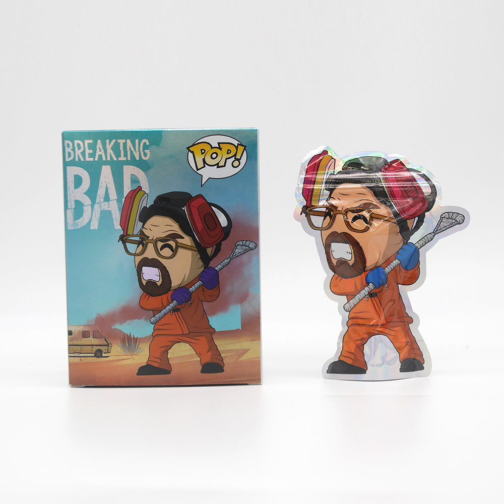 Holographic Science-Inspired Smell Proof Metallized Foil Stand Strong Bags with Matching Clear Window Box 3.5g