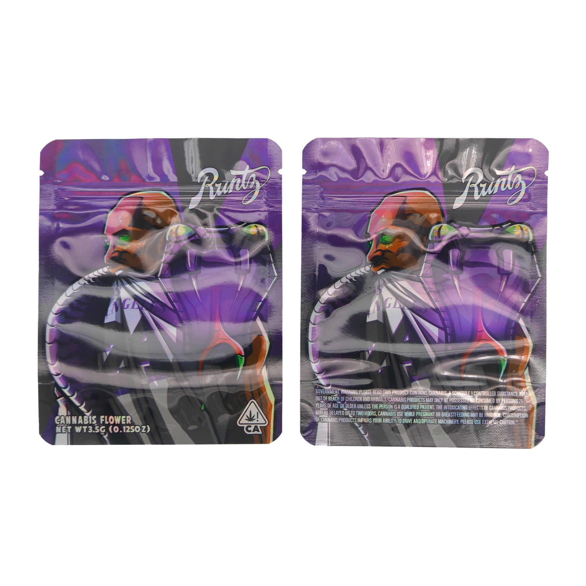 Holographic LA Team Smell Proof Metallized Foil Stand Strong® Bags