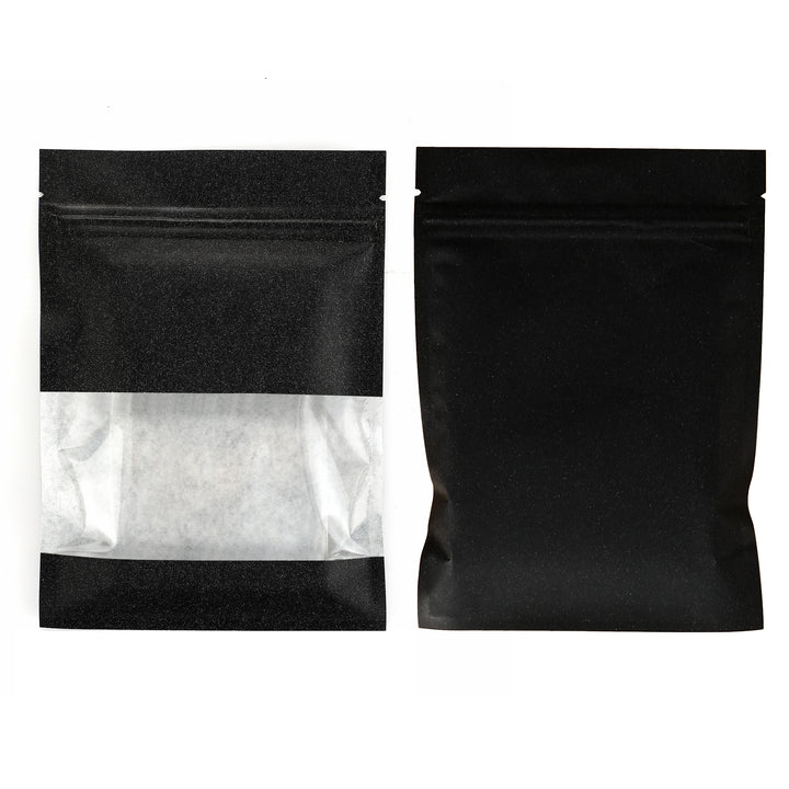 QQ Studio® Wax Paper Black Kraft QuickQlick® Bags with Clear Window