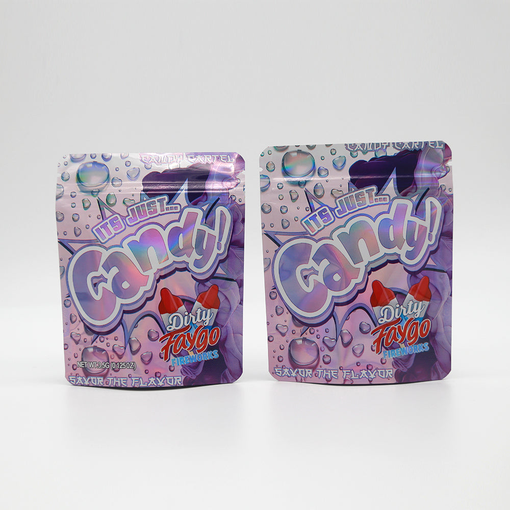 Holographic Popsicle Smell Proof Metallized Foil Stand Strong Bags with Matching Box 3.5g