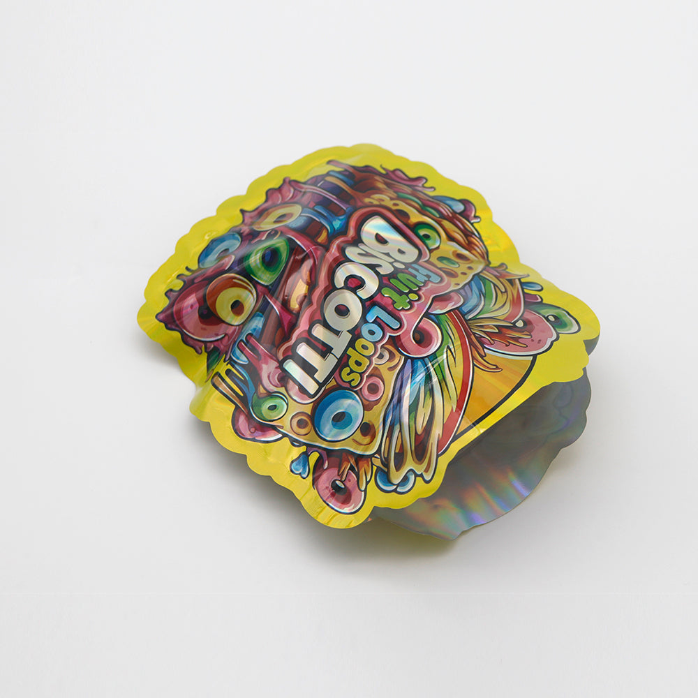 Flat Zipper Seal – Colorful Cereal Design Smell Proof Mylar Foil with Matching Box 3.5g