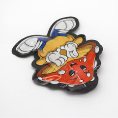 Flat Zipper Seal – Die Cut Mushroom Boy Smell Proof Mylar Foil with Matching Box 3.5g