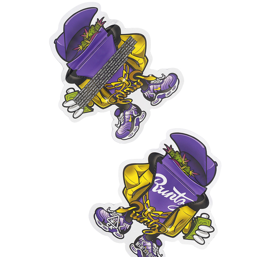 Flat Zipper Seal Bags – Purple Chain Man Die Cut Smell Proof