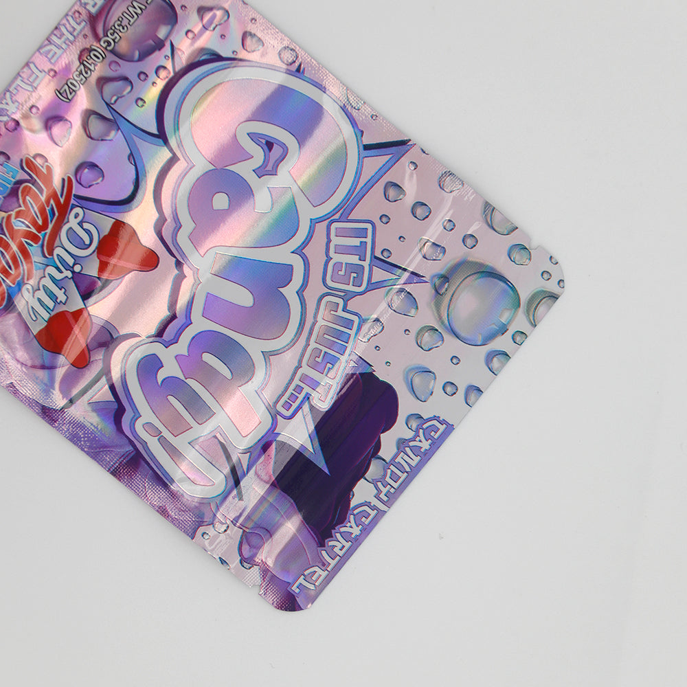 Holographic Popsicle Smell Proof Metallized Foil Stand Strong Bags with Matching Box 3.5g